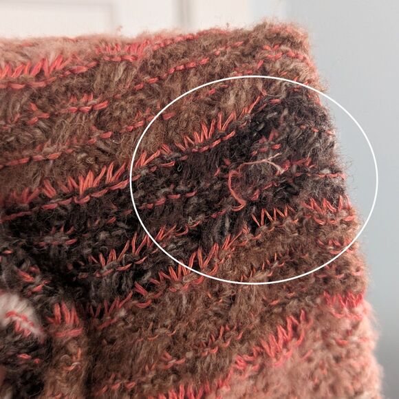 Anthropologie Sleeping on Snow Cardigan Sweater Ouray Stripe Oversized Collar L - Picture 11 of 11